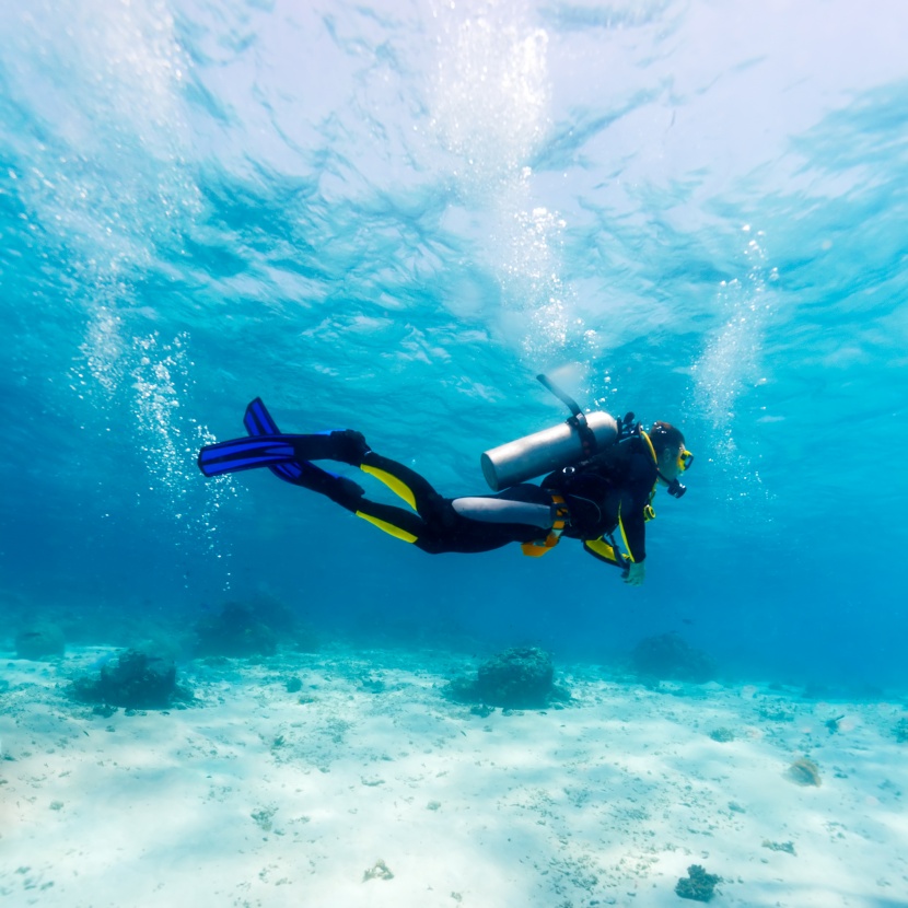 海底潛水人物圖片