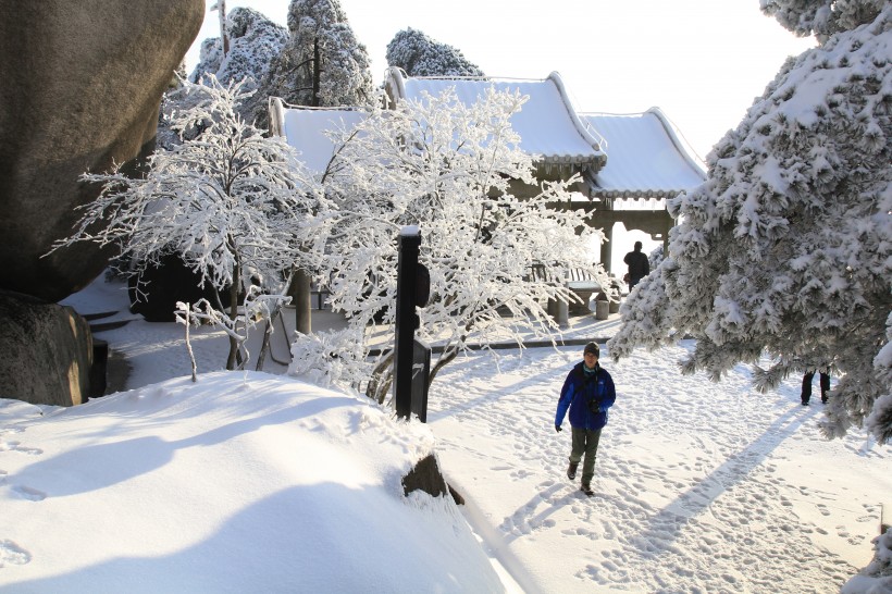安徽安慶天竺山雪景圖片