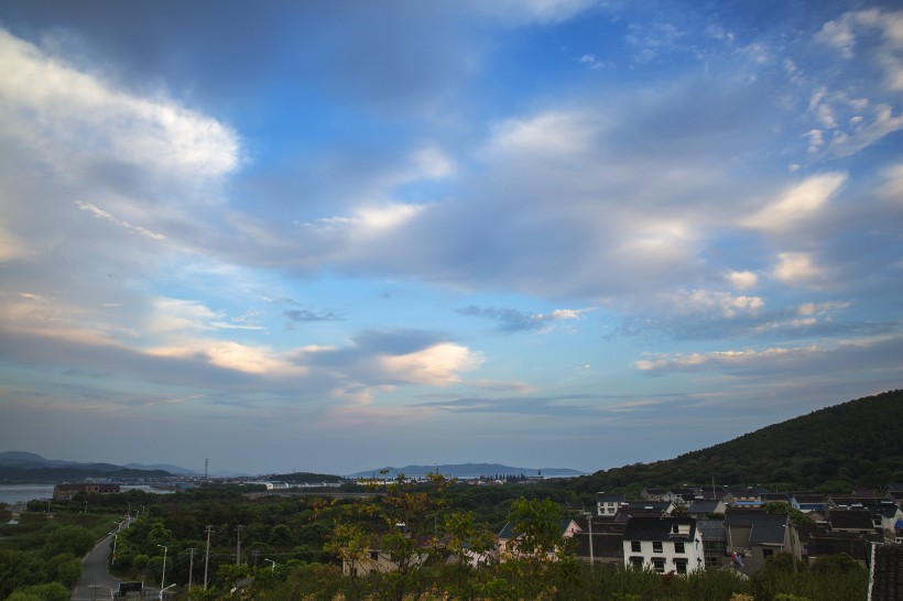 江蘇太湖夕陽風景圖片