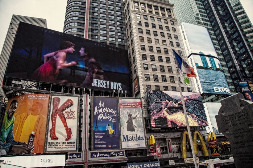 美國紐約時代廣場風景圖片