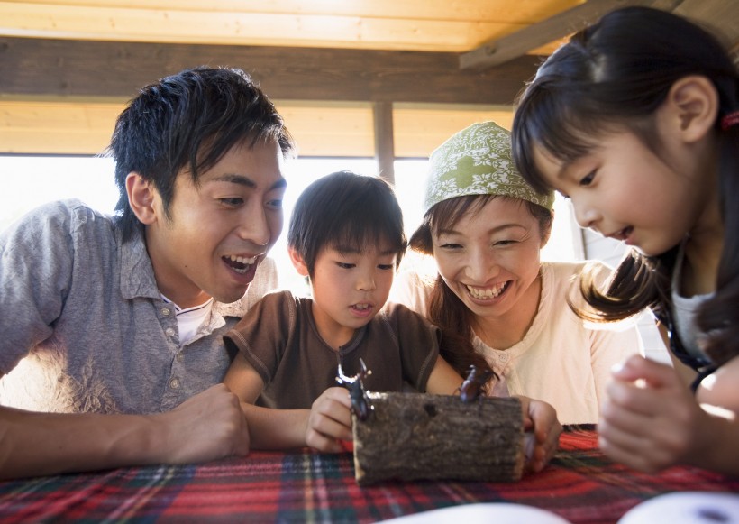 一家人野外旅遊的圖片