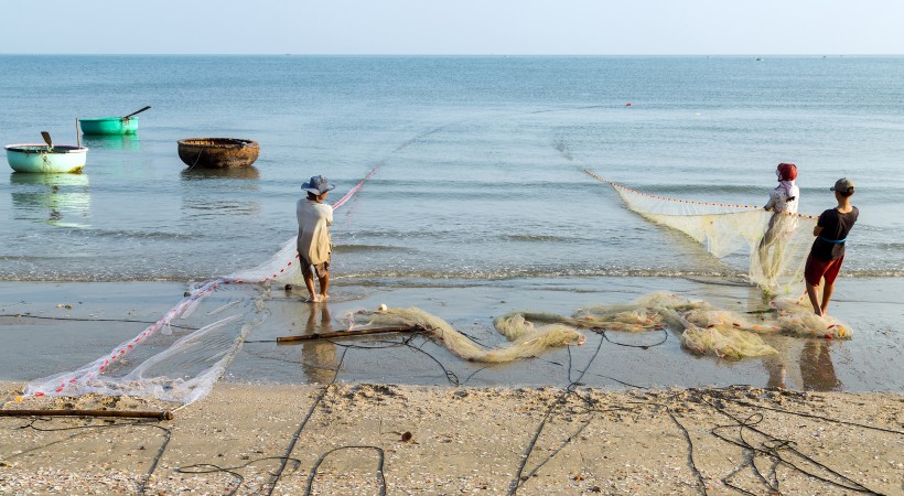 悠閑安靜的釣魚圖片