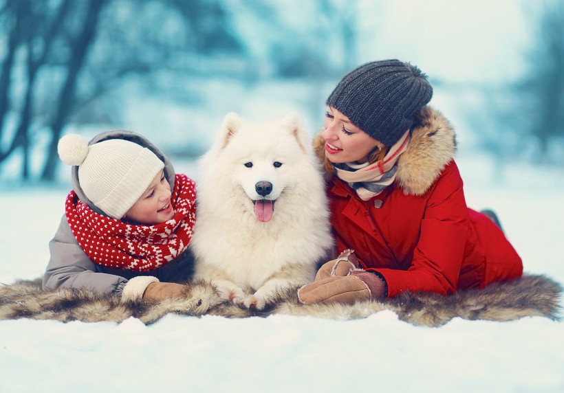 雪景下的人物拍攝圖片