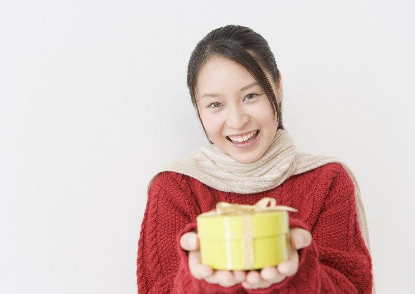 女孩燦爛的笑容圖片