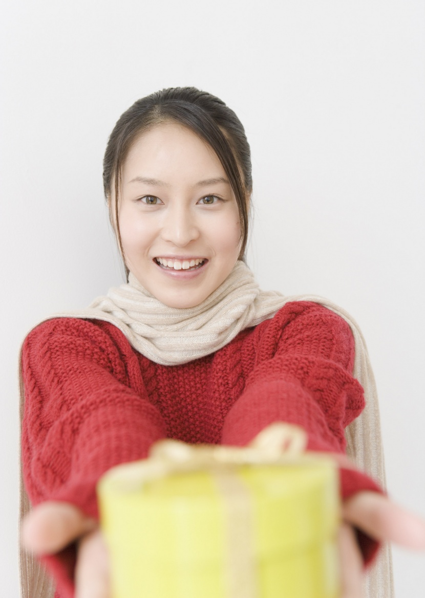 女孩燦爛的笑容圖片