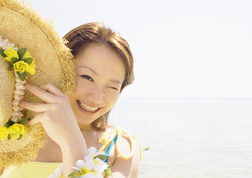 時尚女孩度假圖片