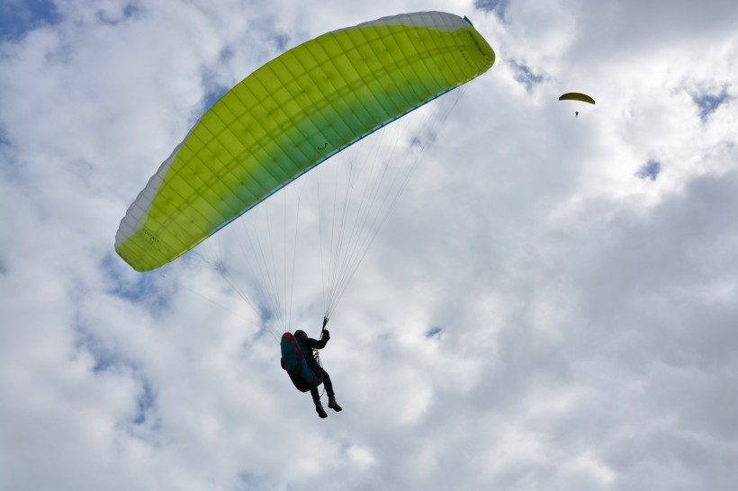 有挑戰性的滑翔傘運動圖片