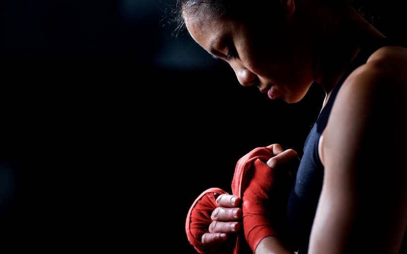 女子搏擊運動圖片