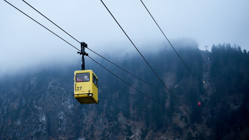 高空中的纜車圖片