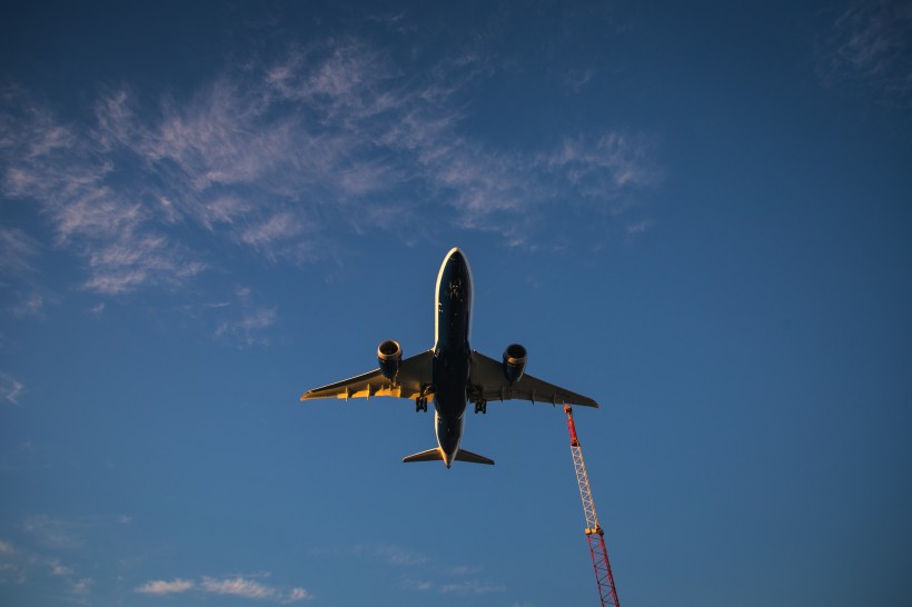 空中的飛機圖片