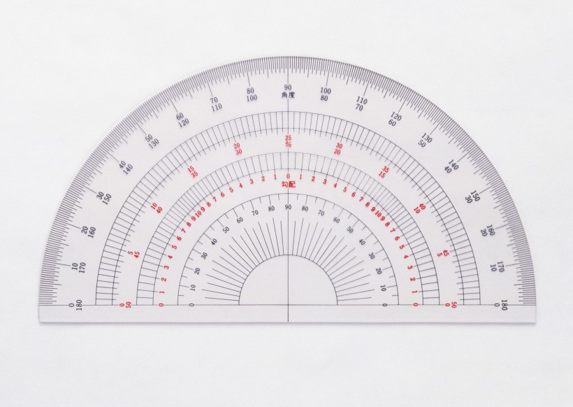 尺子、三角闆、半圓儀圖片