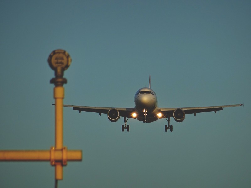 空中的飛機圖片