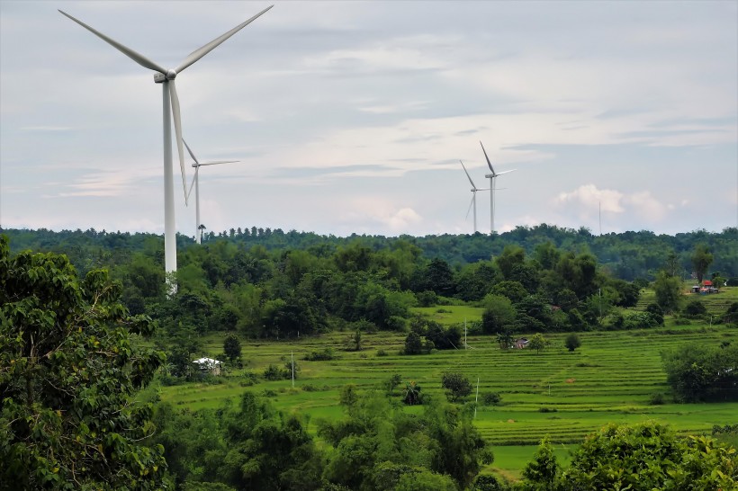 風力發電的風力發電機圖片