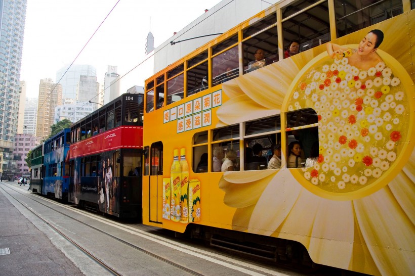 香港電車圖片