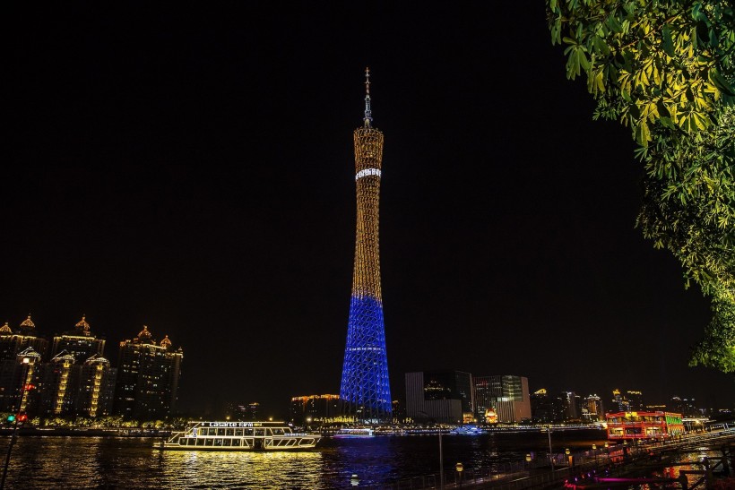 廣州塔小蠻腰夜景圖片