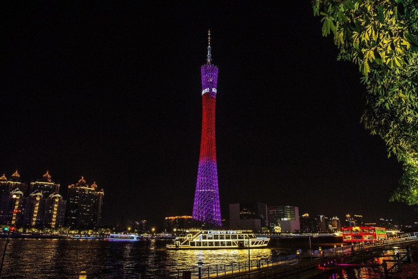 廣州塔小蠻腰夜景圖片