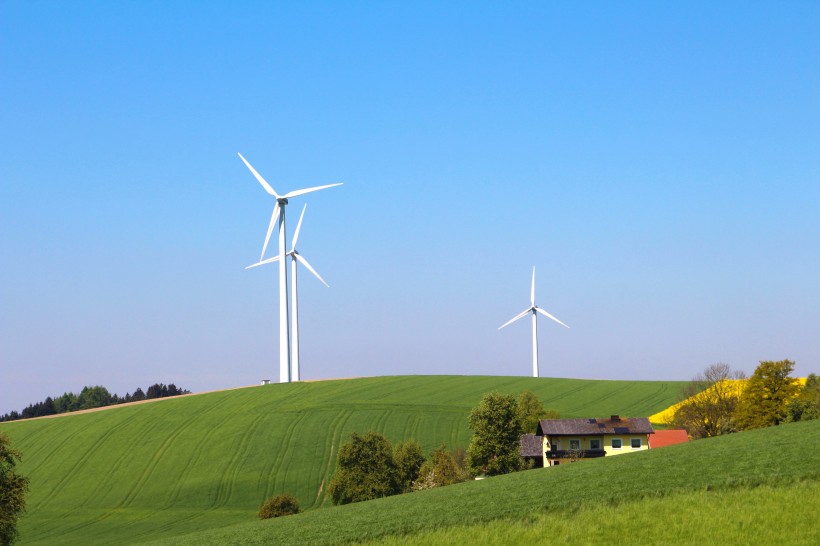 風力發電的風力發電機圖片