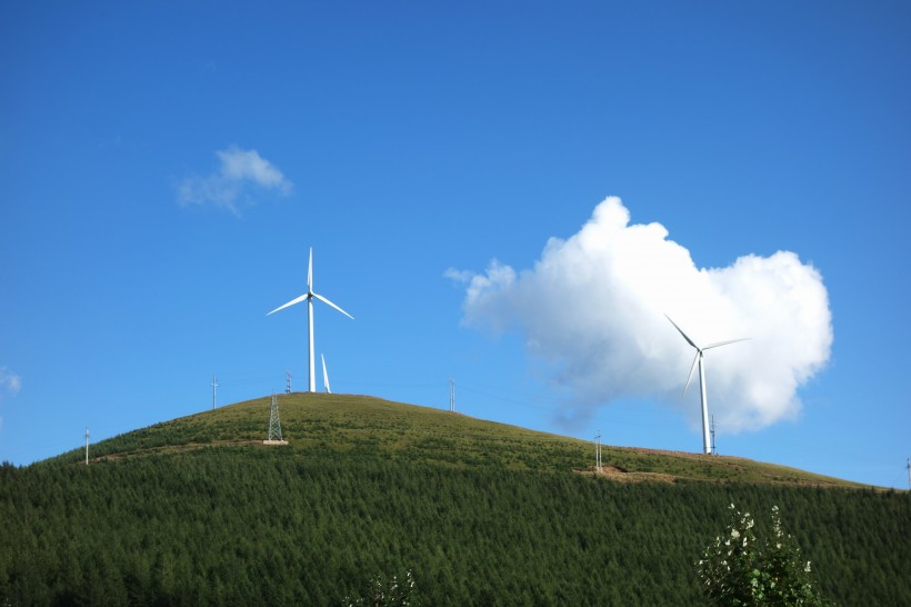 風力發電的風力發電機圖片