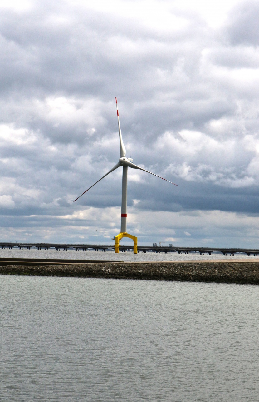 風力發電的風力發電機圖片