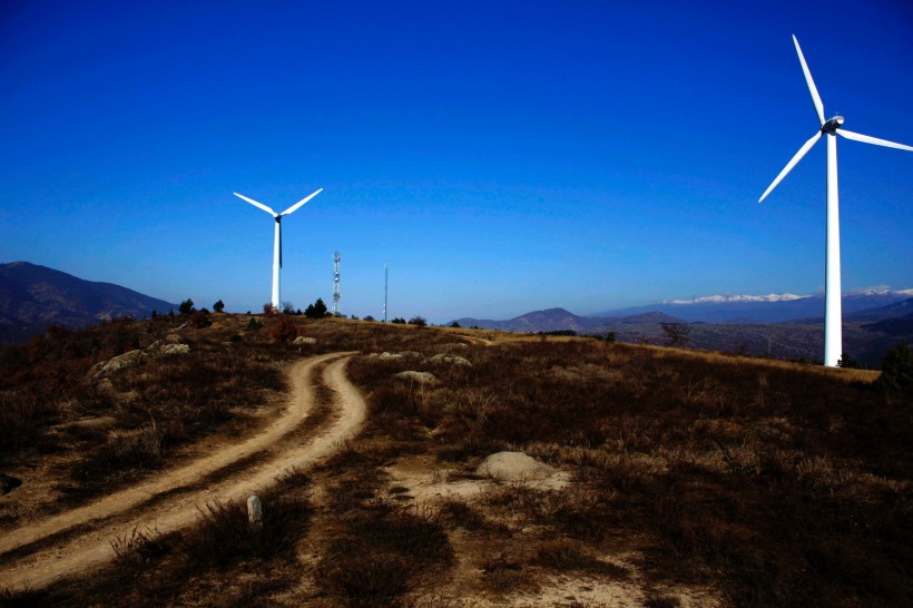 風力發電的風力發電機圖片