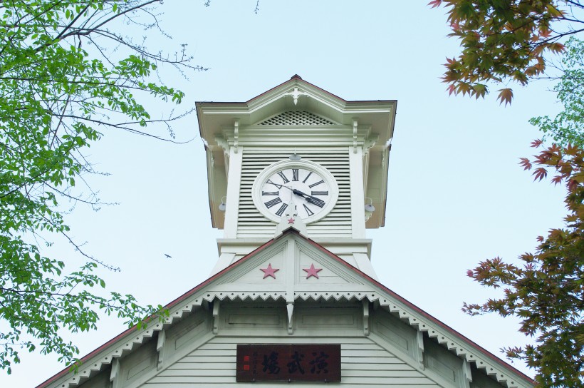 日本劄幌市的鐘樓圖片