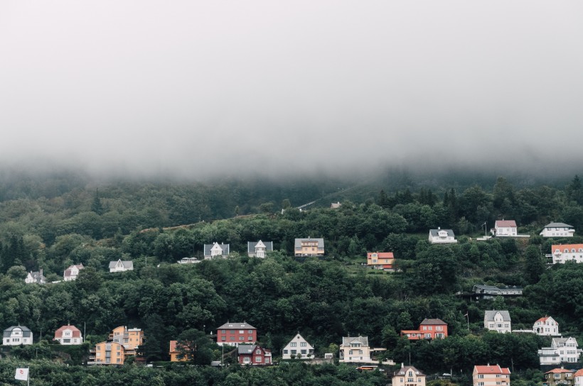 錯落有緻的住宅小區圖片