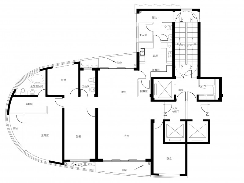 70号樓建築平面