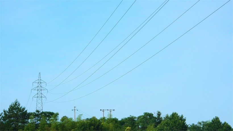 電線杆風景圖片