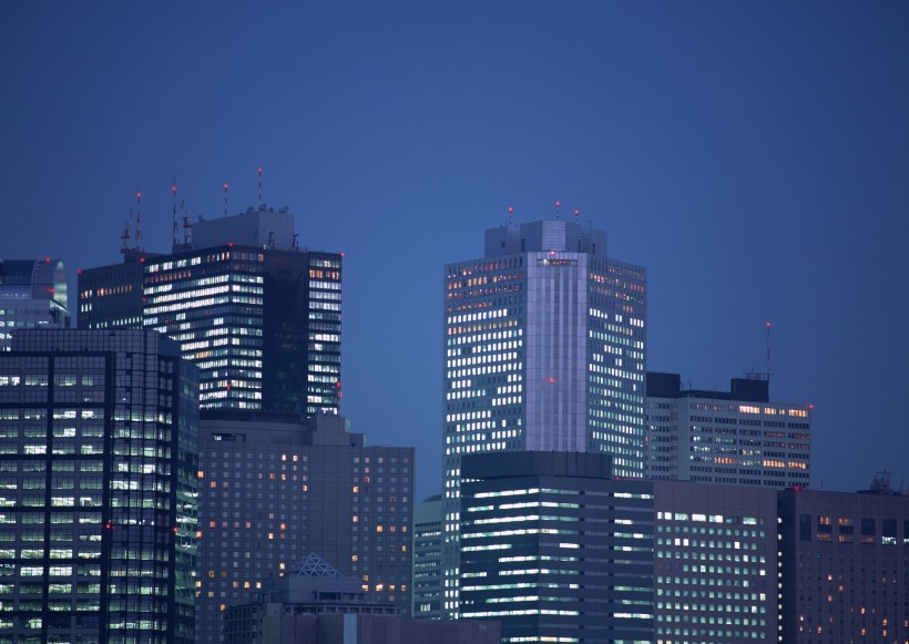 繁華都市夜景圖片