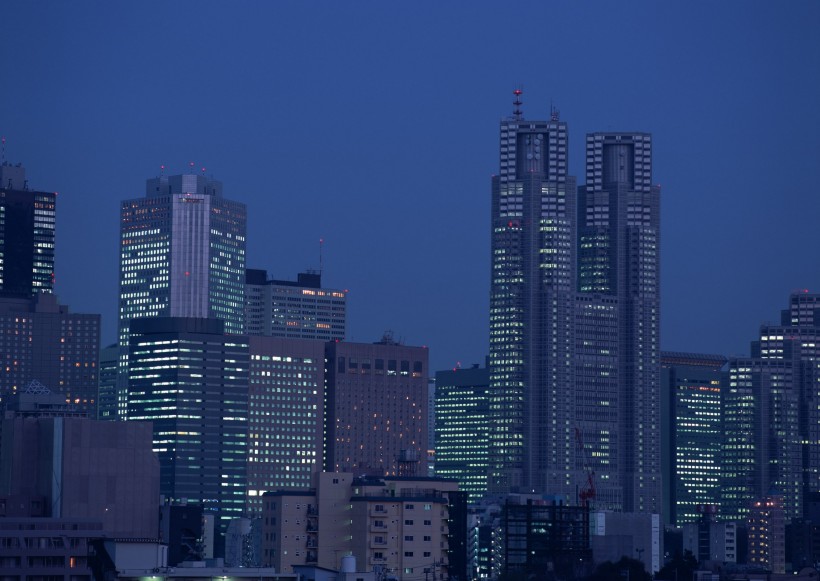 繁華都市夜景圖片