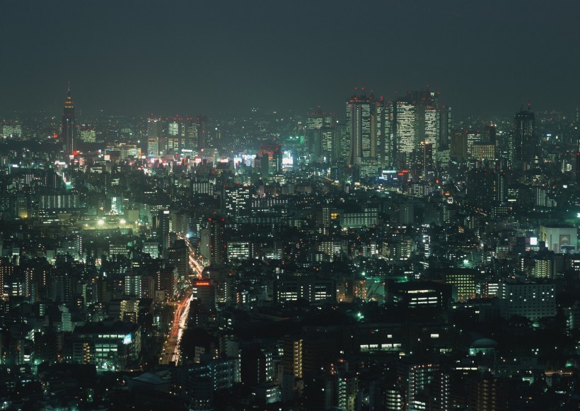 繁華都市夜景圖片