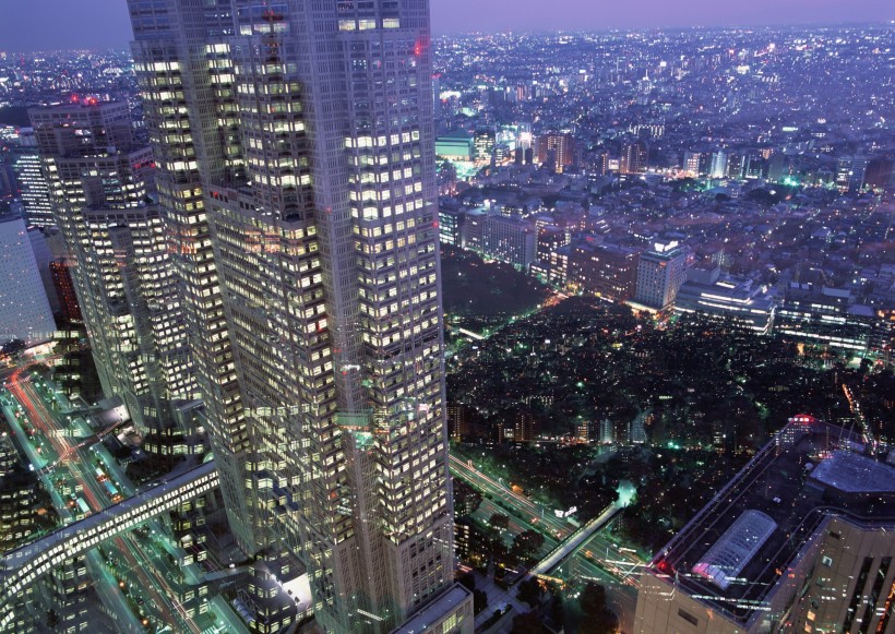 繁華都市夜景圖片