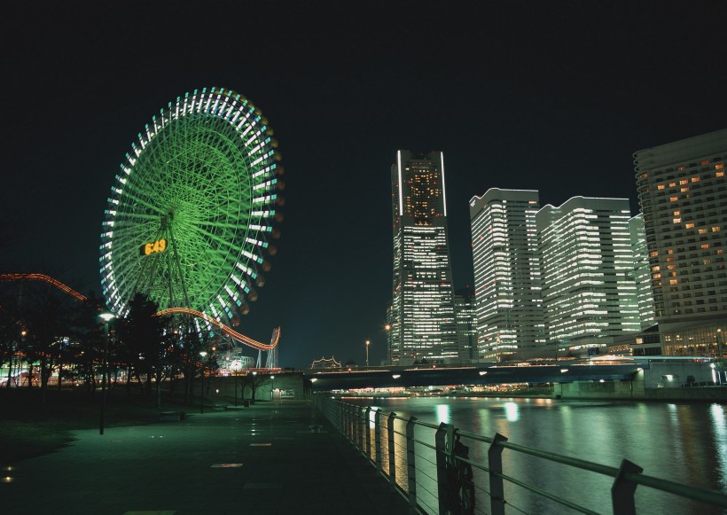 繁華都市夜景圖片