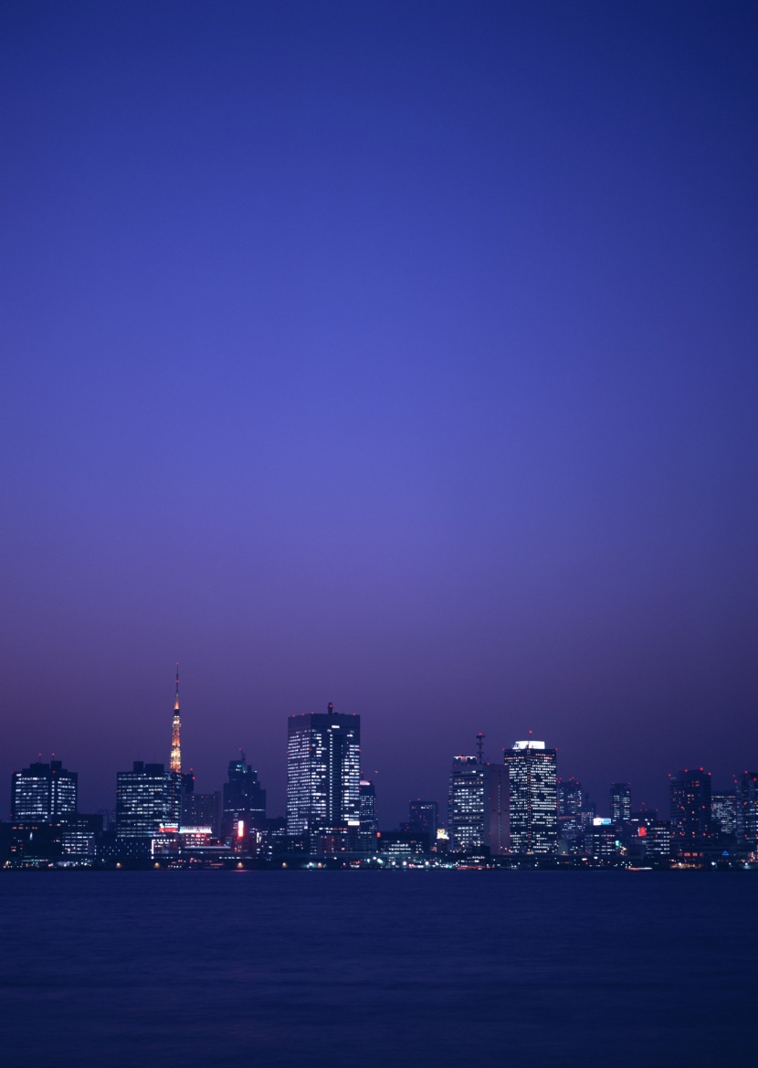 繁華都市夜景圖片