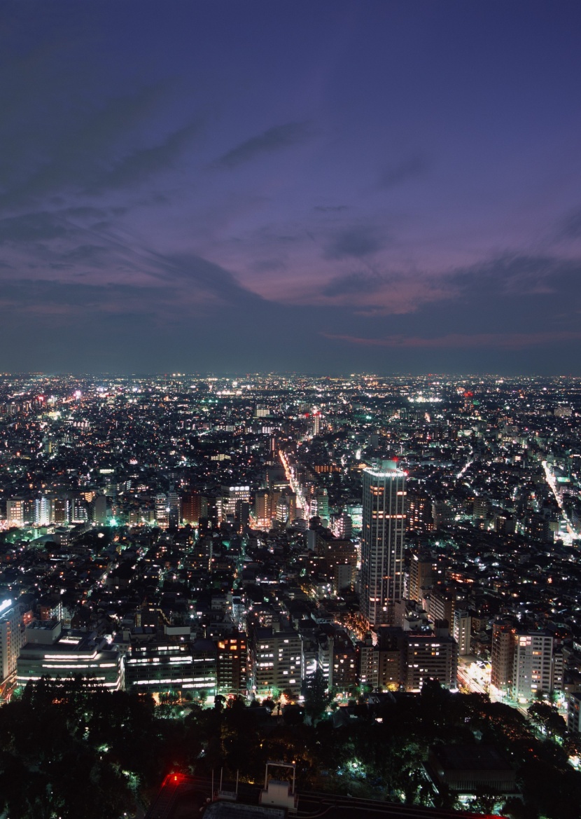 繁華都市夜景圖片