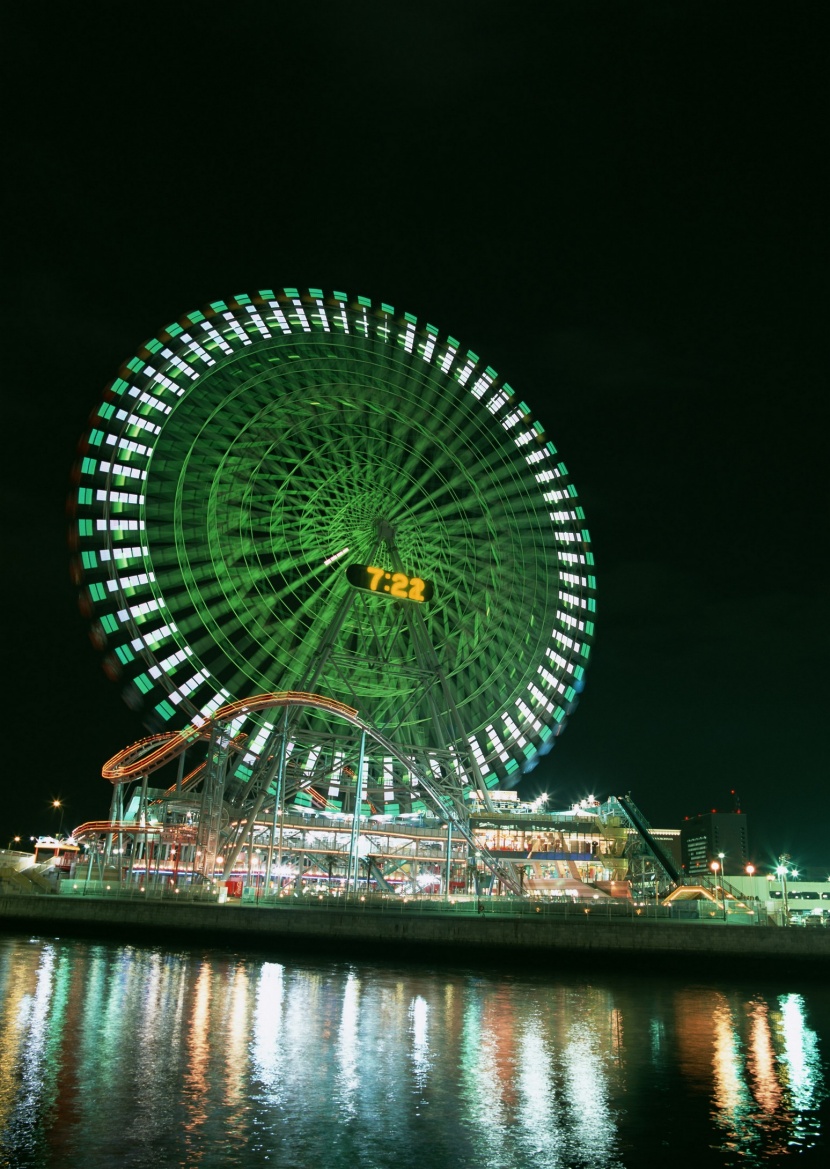 繁華都市夜景圖片