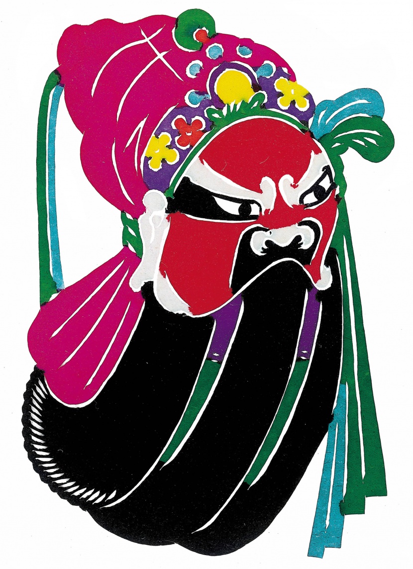 京劇臉譜剪紙圖片