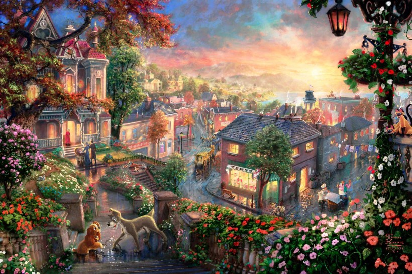 Thomas Kinkade油畫作品圖片