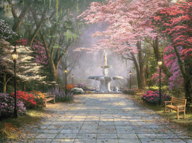 Thomas Kinkade油畫作品圖片
