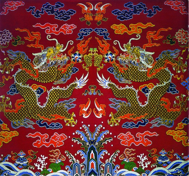 龍紋刺繡圖案圖片