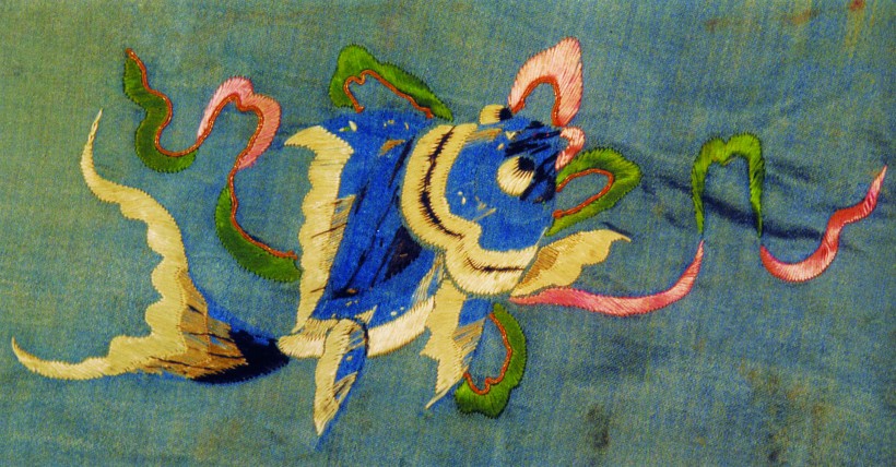金魚刺繡圖案圖片