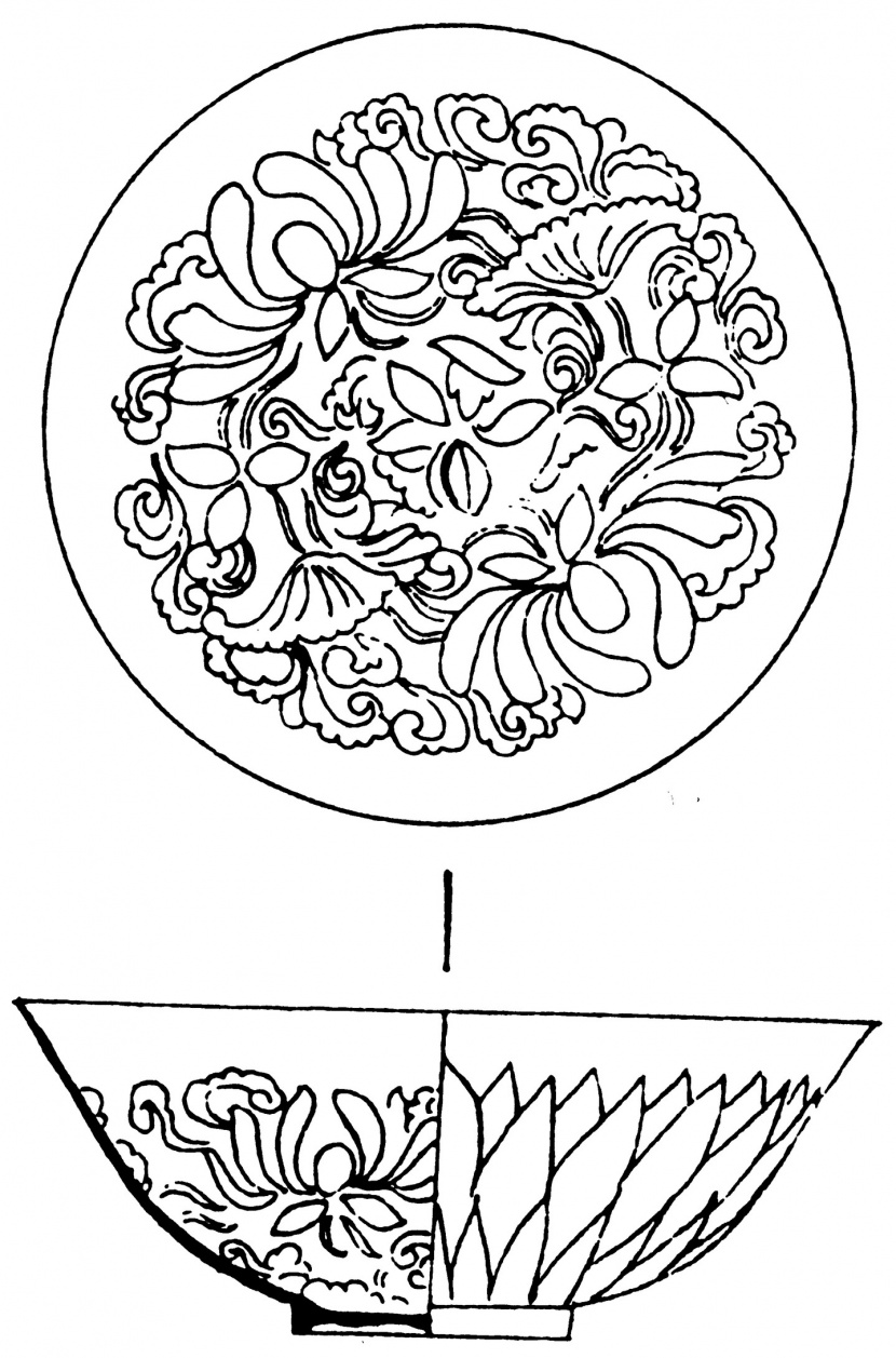 兩宋時期盤子花紋圖片
