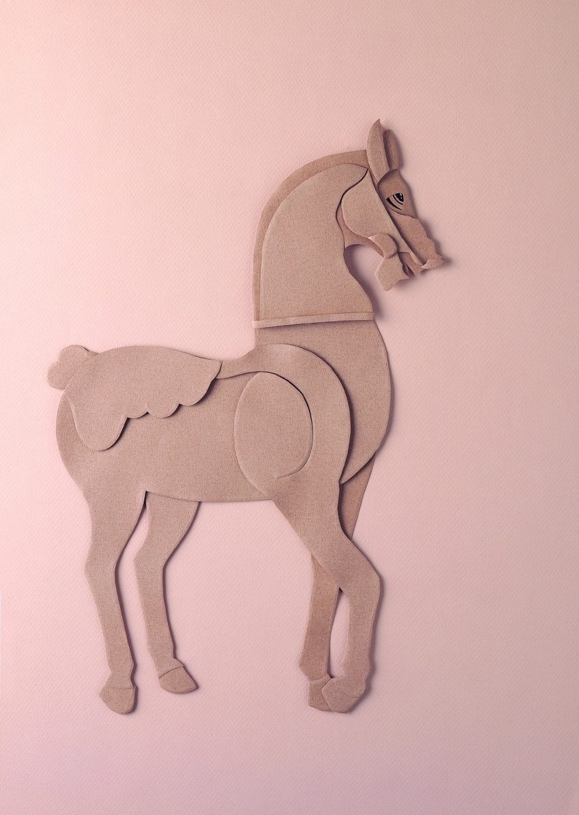 馬的紙雕圖片