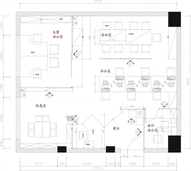 締造組辦公室室内設計圖片