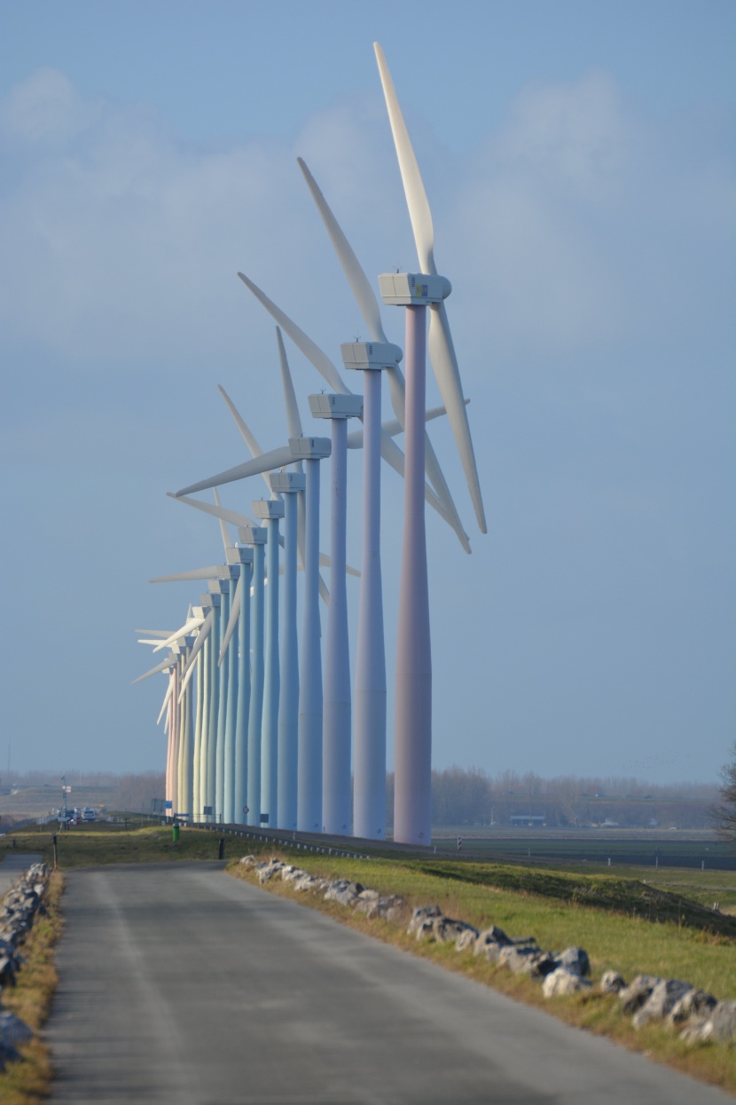 風力發電的風力發電機圖片