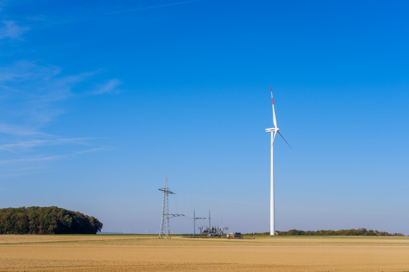 風力發電的風力發電機圖片