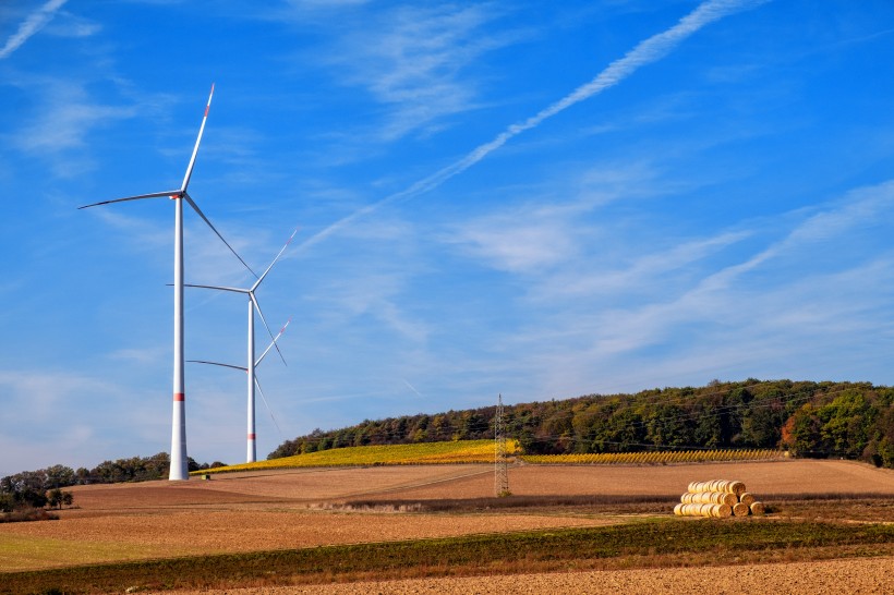 風力發電的風力發電機圖片