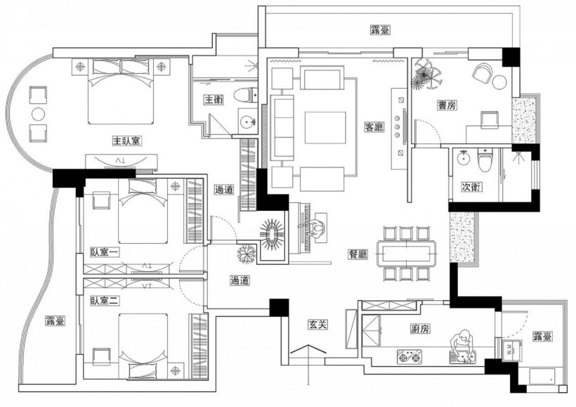 福州黑白樣闆間圖片