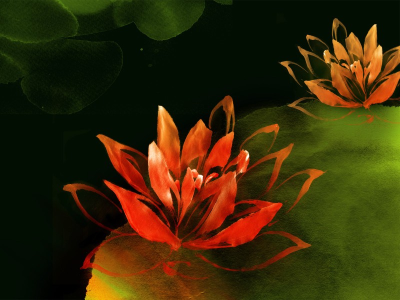 水墨花卉圖片