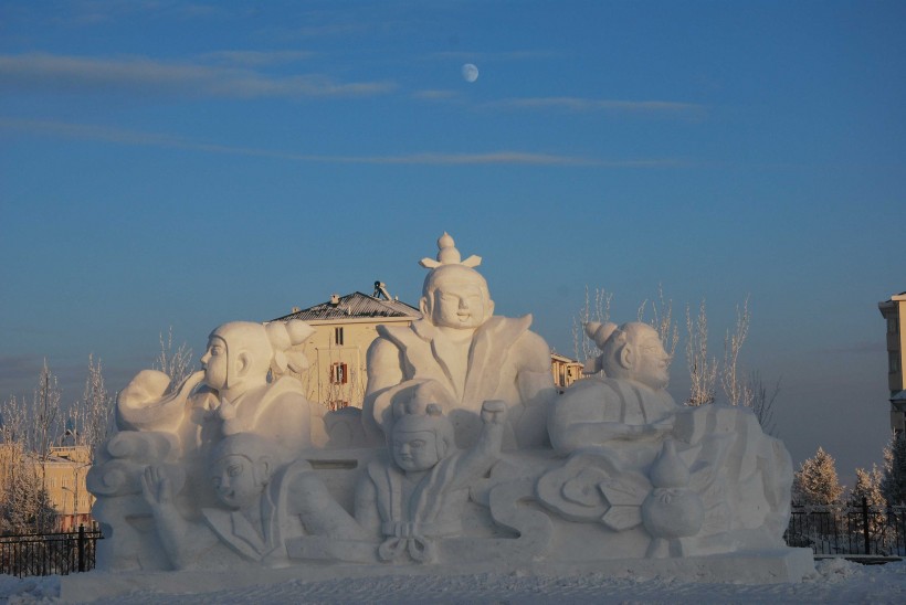 雪雕藝術圖片